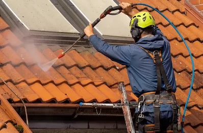 Démoussage et hydrofuge de toiture à Biermes